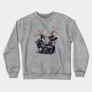 Drumming Japanese Geisha Crewneck Sweatshirt